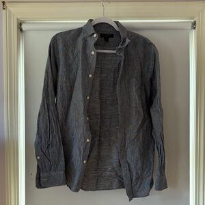 Banana Republic Men's blue grey button down shirt